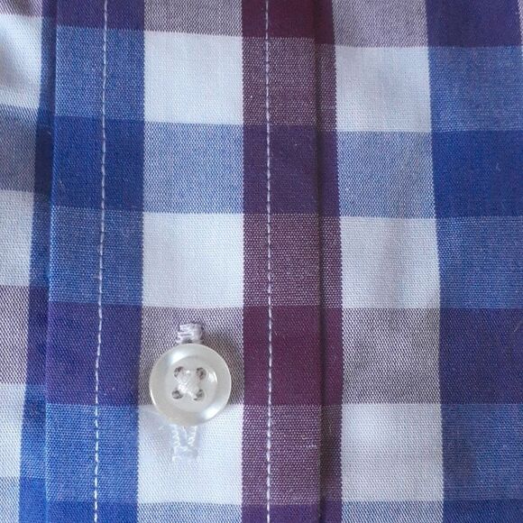 lands end Shirt 4x 5x Big Tall Long Sleeve classic dress shirt 21 x 37 new blue - Picture 5 of 5